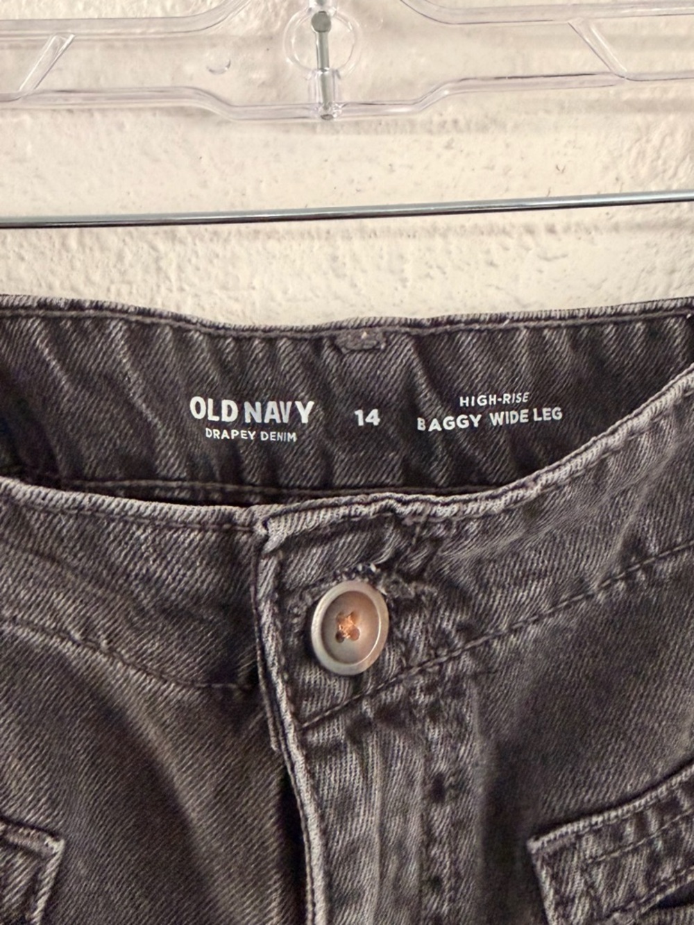 Washed Black Baggy Wide Leg Jeans - Picture 3 of 3